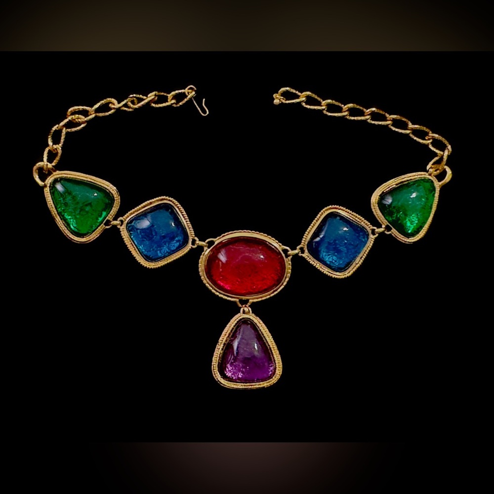 *SOLD* Vintage JKL for AVON Multicolor Statement Necklace